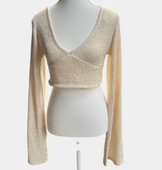 Sabo Callea Knit Top — Cream, Size XL | NWT