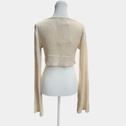 Sabo Callea Knit Top — Cream, Size XL | NWT