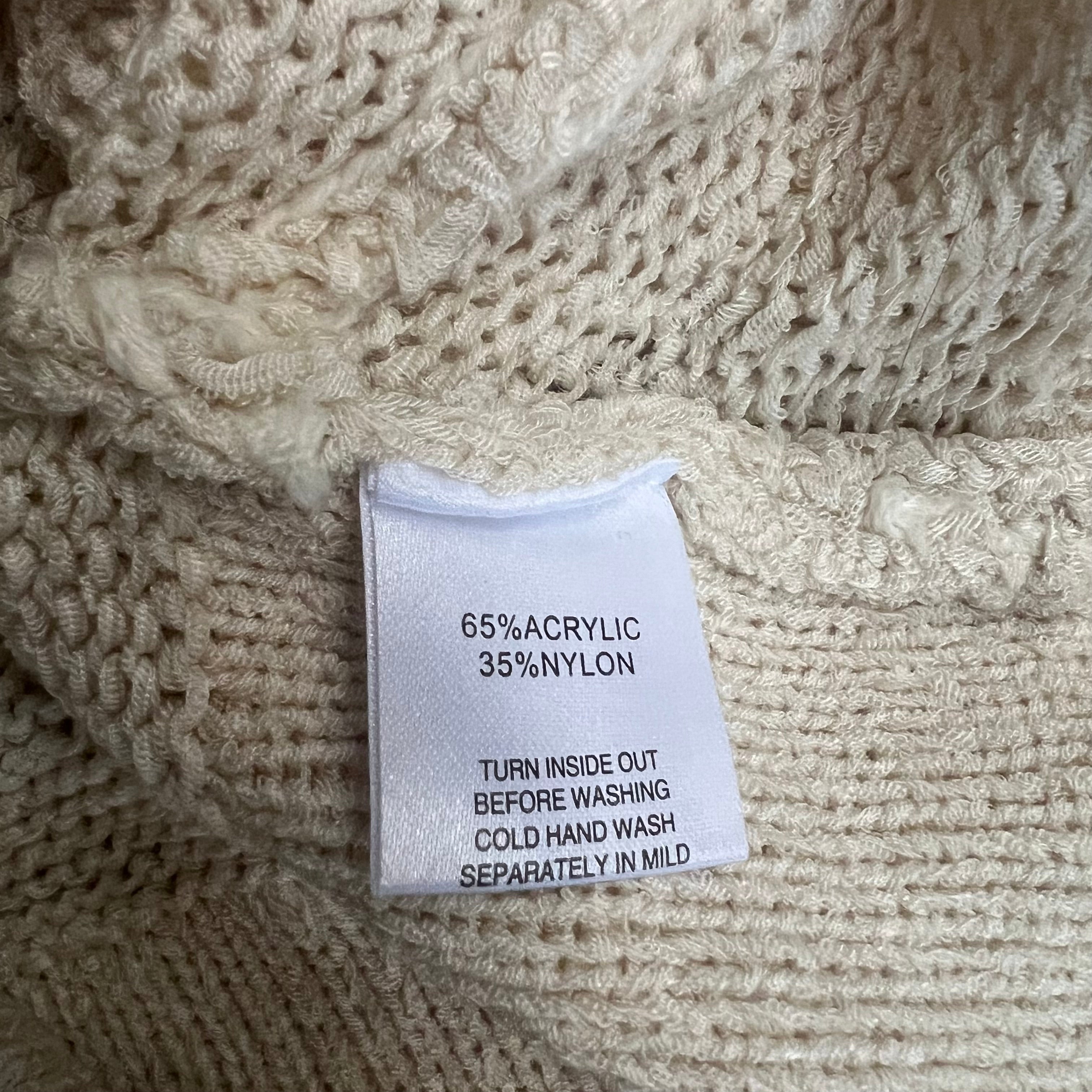 Sabo Callea Knit Top — Cream, Size XL | NWT