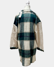 YH & CO Green Plaid Fleece Oversized Shacket — Size 10 | NWT
