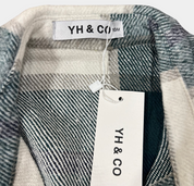 YH & CO Green Plaid Fleece Oversized Shacket — Size 10 | NWT