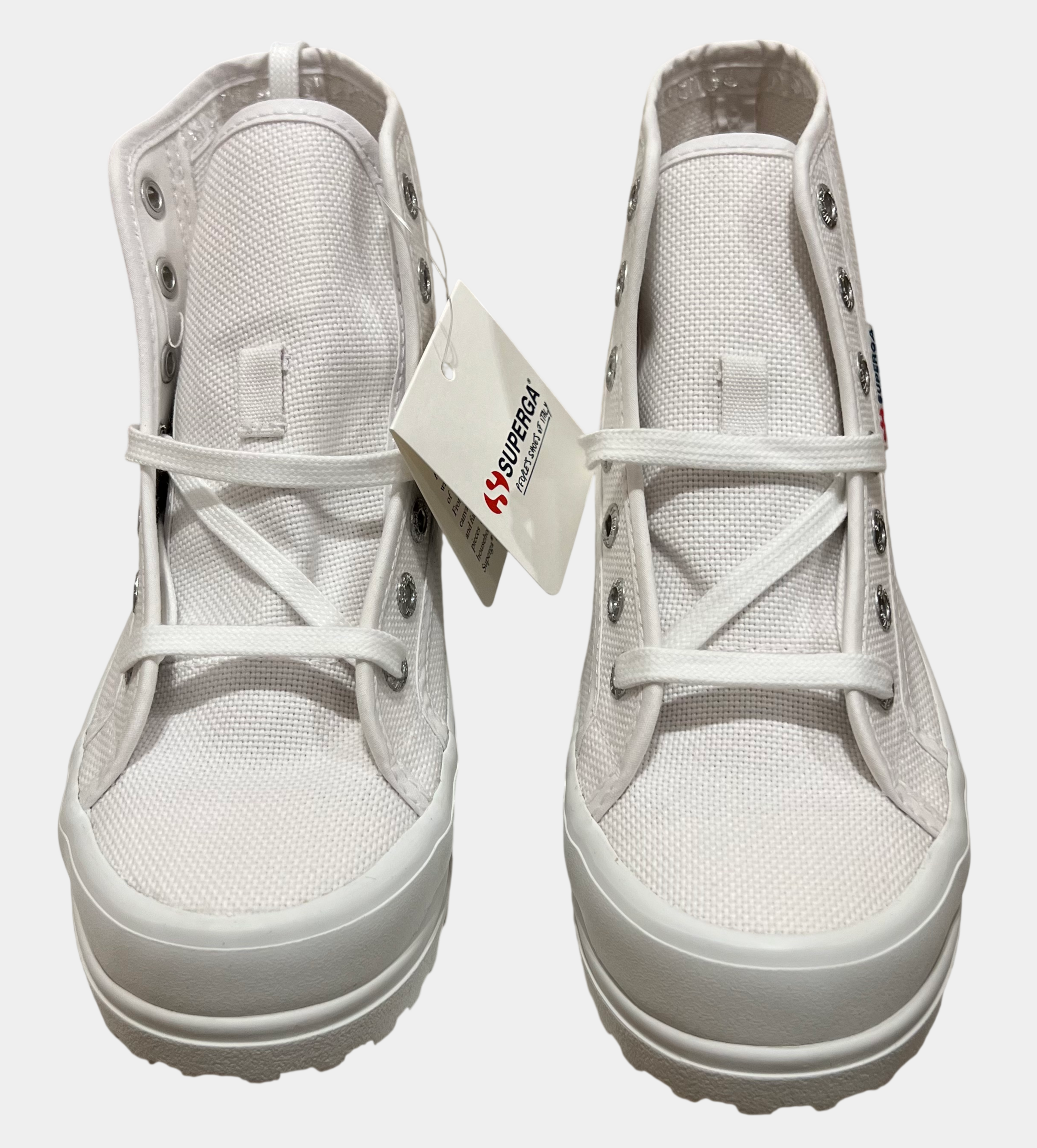 Superga Alpine White Canvas Hightops — EU 36 - NWT
