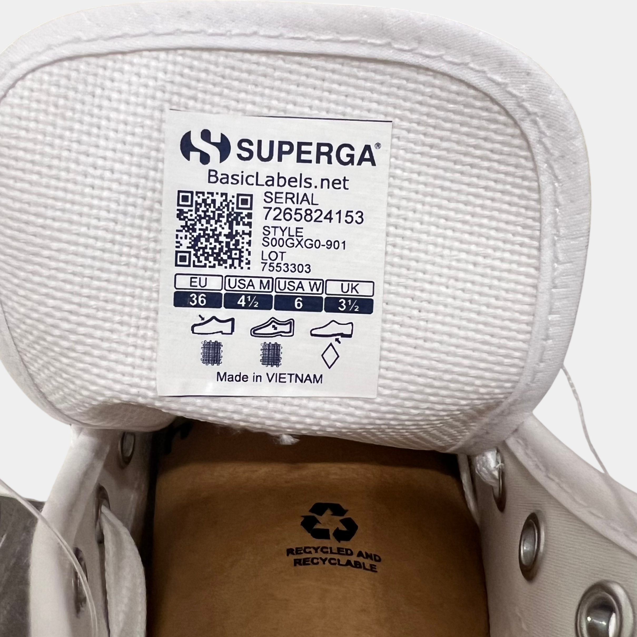 Superga Alpine White Canvas Hightops — EU 36 - NWT