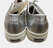 Superga 2740 Platform Pearl Leather Sneakers — Silver, EU 38 | NWT