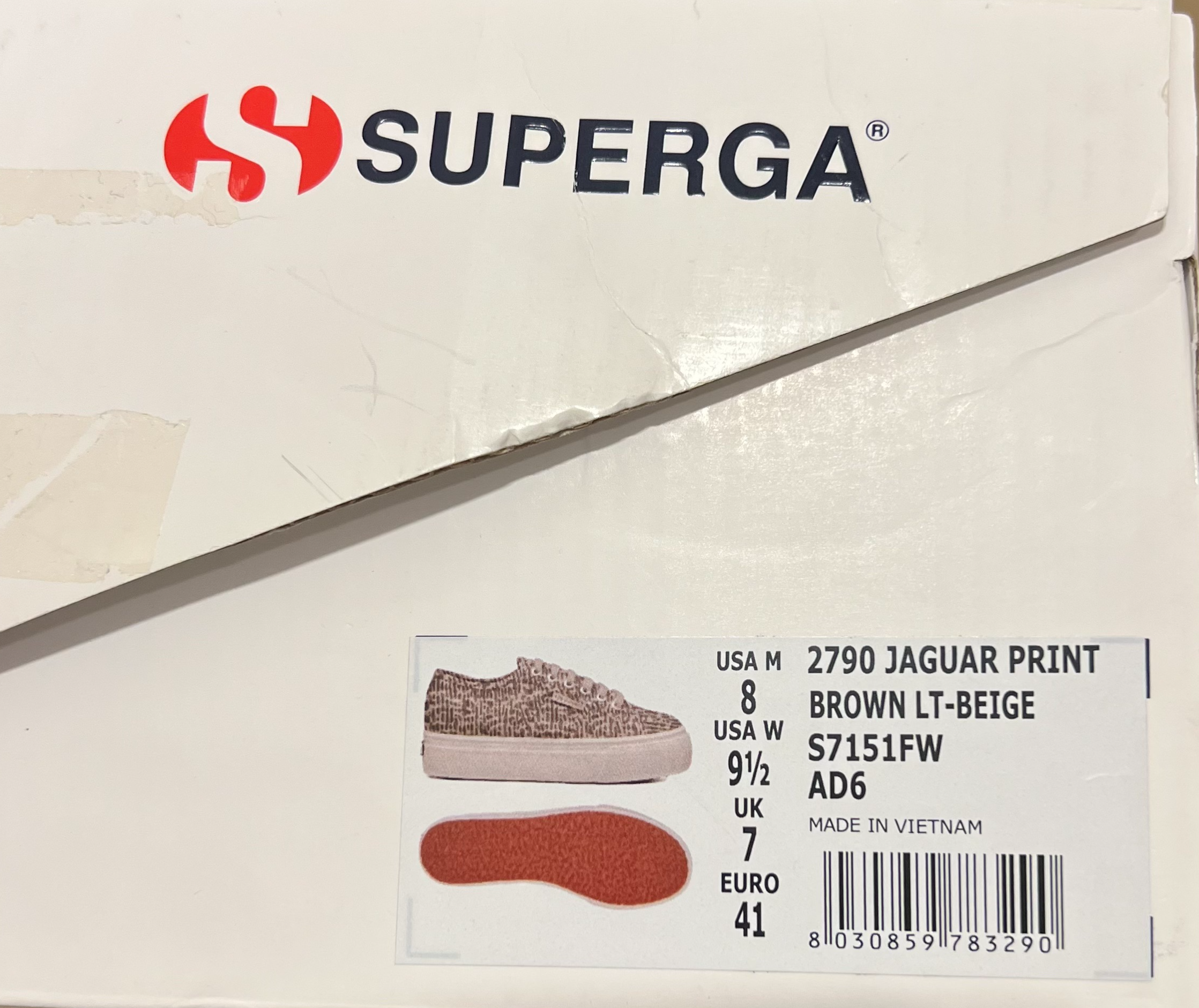 Superga Jaguar Print Platform Sneakers — EU 41 | NWT