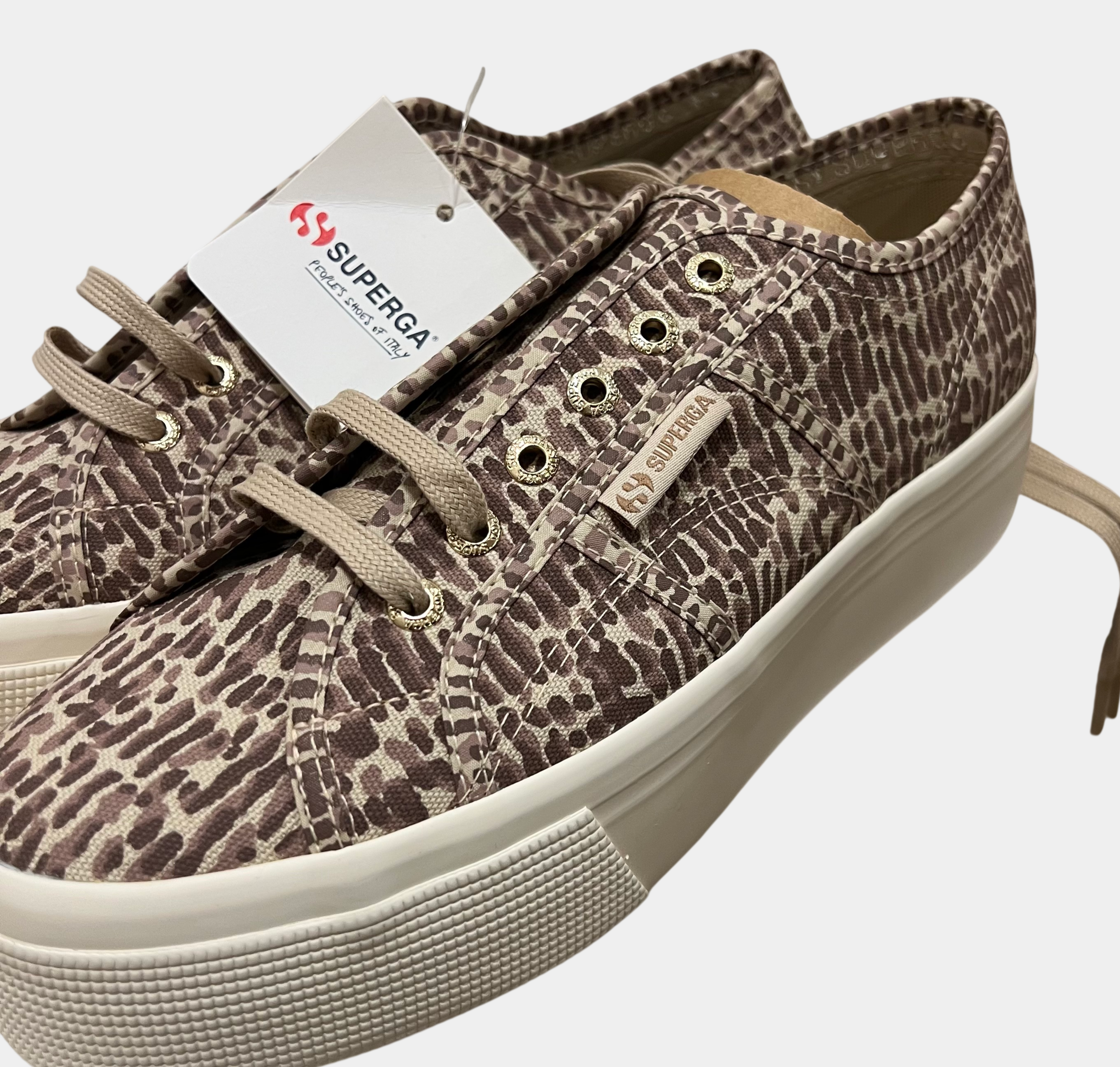 Superga Jaguar Print Platform Sneakers — EU 41 | NWT