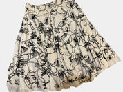 MOSCHINO Black and White Floral Skirt Size 12