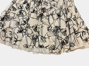 MOSCHINO Black and White Floral Skirt Size 12
