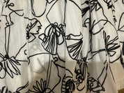 MOSCHINO Black and White Floral Skirt Size 12
