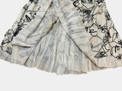 MOSCHINO Black and White Floral Skirt Size 12