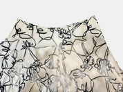 MOSCHINO Black and White Floral Skirt Size 12