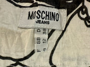 MOSCHINO Black and White Floral Skirt Size 12