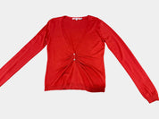 LISA HO Coral Button-Up Cardigan made from 70% Silk Size M