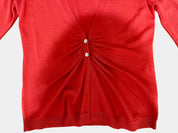 LISA HO Coral Button-Up Cardigan made from 70% Silk Size M