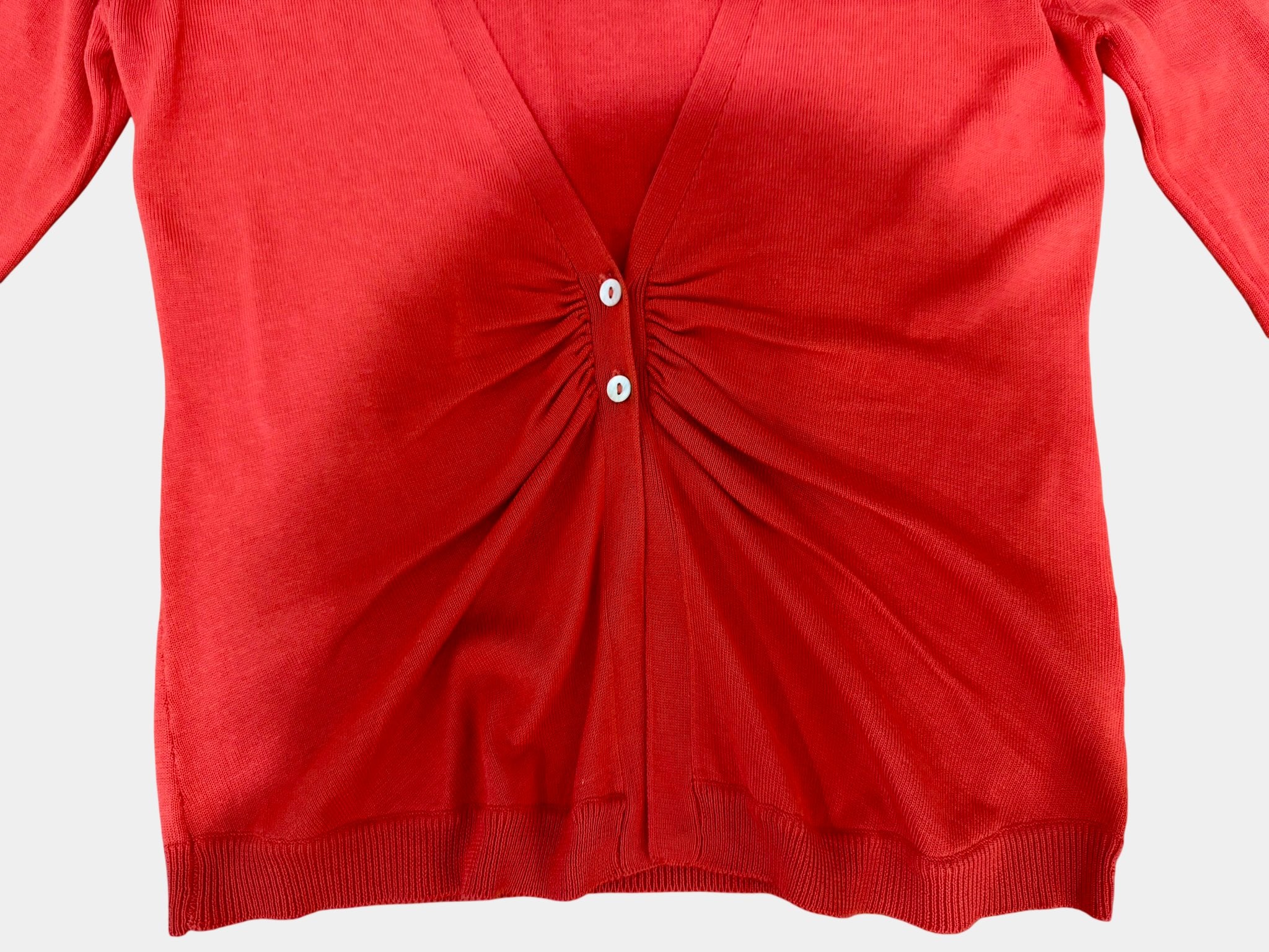 LISA HO Coral Button-Up Cardigan made from 70% Silk Size M