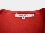 LISA HO Coral Button-Up Cardigan made from 70% Silk Size M