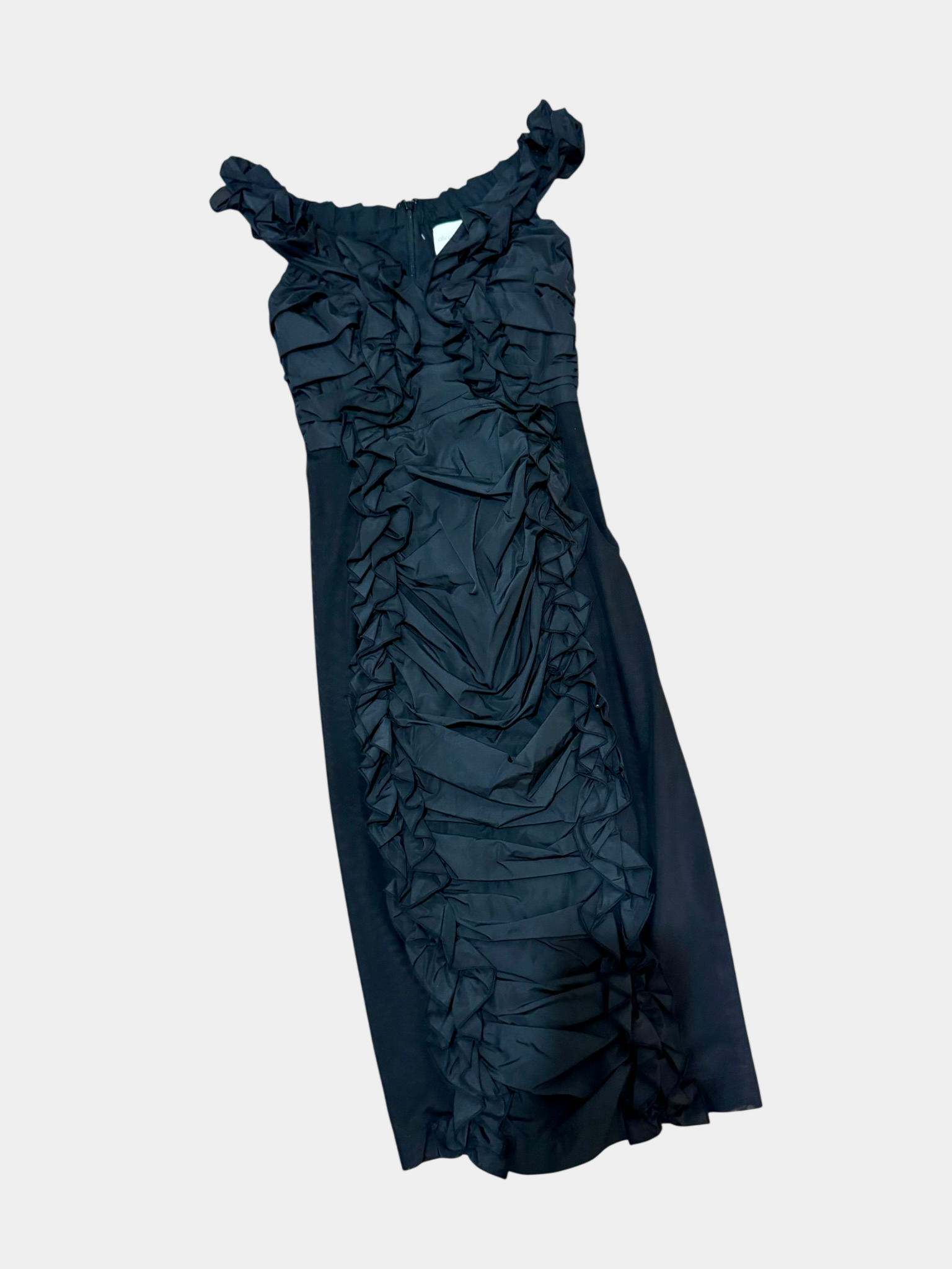 ALICE McCALL Black Ruffle Mini Dress Size 4