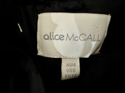 ALICE McCALL Black Ruffle Mini Dress Size 4
