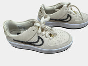 NIKE AIR FORCE 1 Low '07' Trainers in Cream & Black Size 6.5 Women's