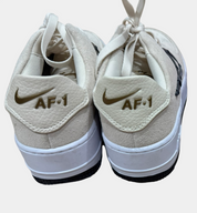 NIKE AIR FORCE 1 Low '07' Trainers in Cream & Black Size 6.5 Women's