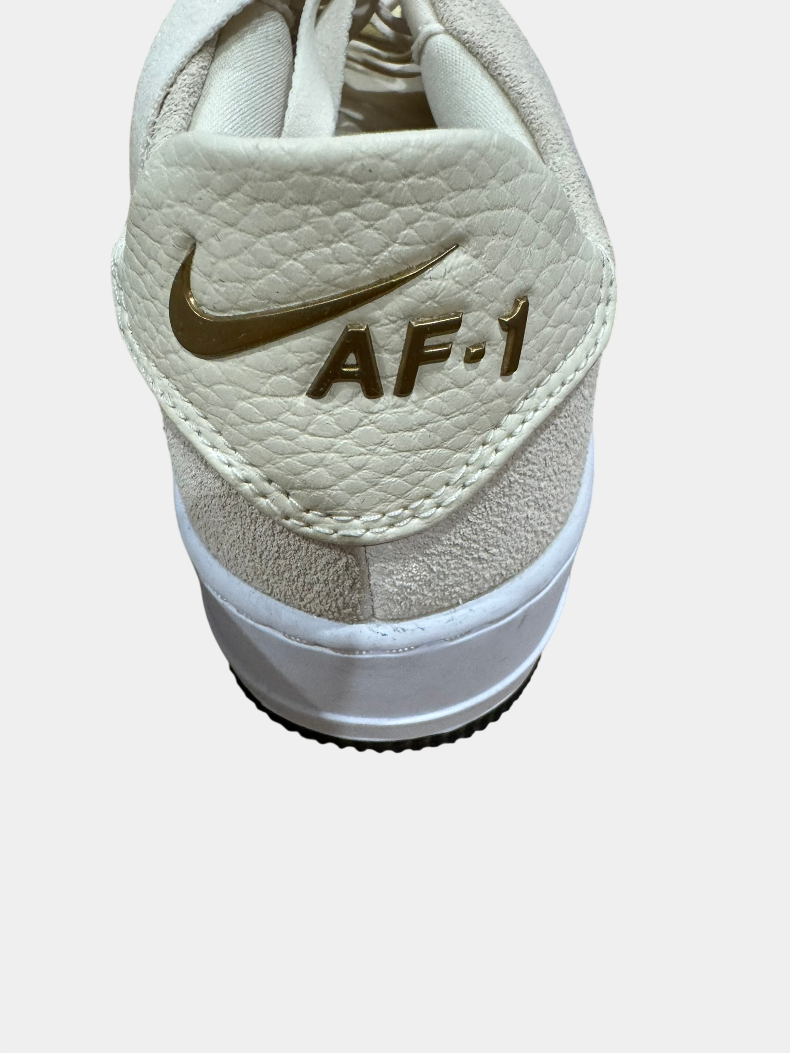 NIKE AIR FORCE 1 Low '07' Trainers in Cream & Black Size 6.5 Women's