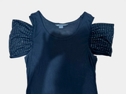 ARMANI EXCHANGE Black Cold Shoulder Top Size M