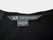 ARMANI EXCHANGE Black Cold Shoulder Top Size M