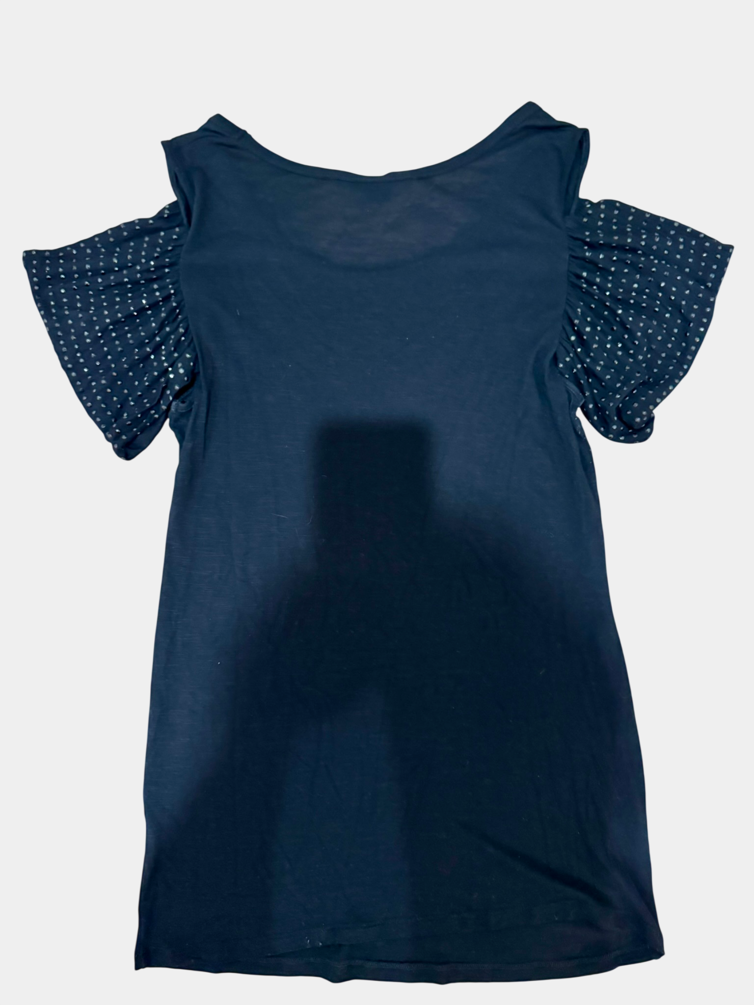ARMANI EXCHANGE Black Cold Shoulder Top Size M
