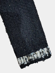 S.YAROLAN Women's Designer Black & Leopard Cropped Jacket Size 7