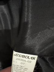 S.YAROLAN Women's Designer Black & Leopard Cropped Jacket Size 7