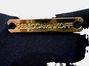 REBECCA MINKOFF Black and Blush Pink Dress (100% Lamb Leather) size 4