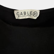 Cable Melbourne Black Merino Wool Knit Top – Long Sleeve XS