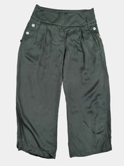 SINEQUANONE Designer Paris Satin Cropped Cargo Pants Size XS