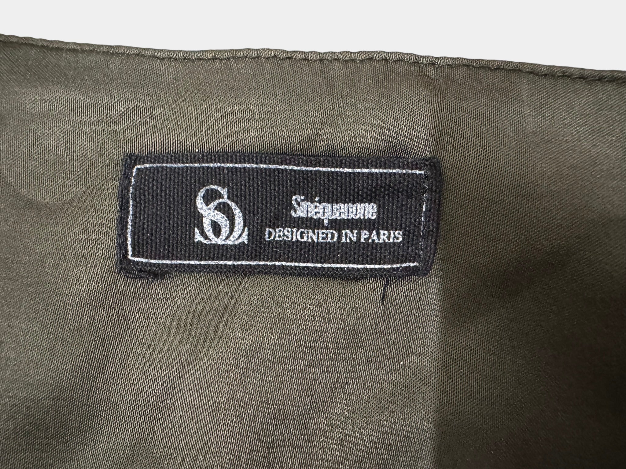 SINEQUANONE Designer Paris Satin Cropped Cargo Pants Size XS