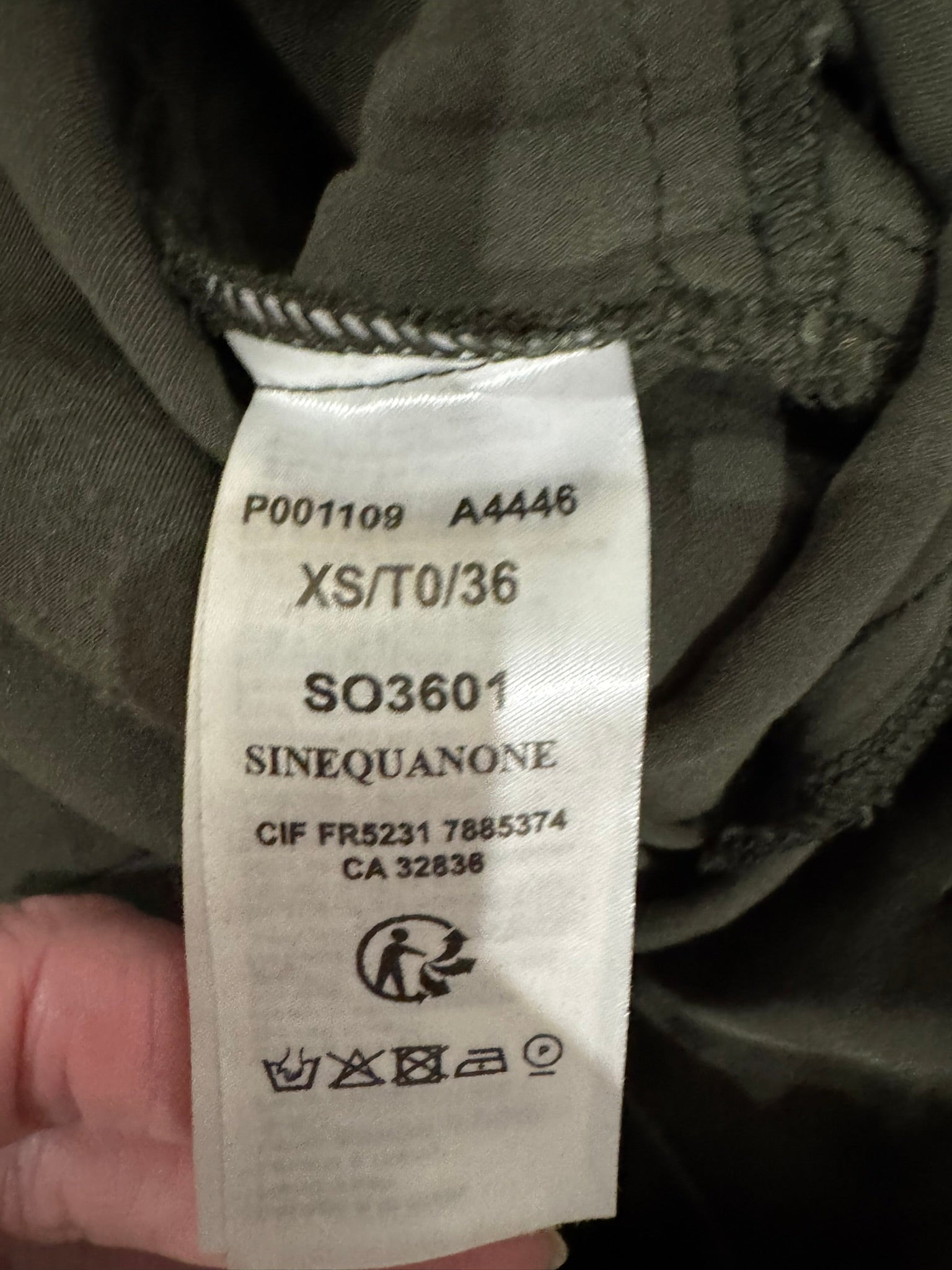 SINEQUANONE Designer Paris Satin Cropped Cargo Pants Size XS