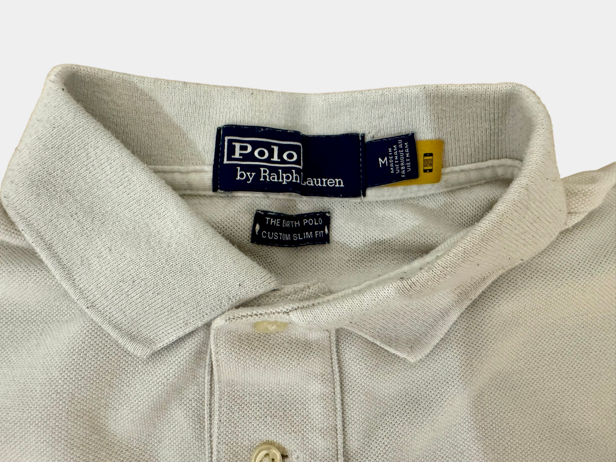 POLO RALPH LAUREN White Polo Ralph Lauren polo shirt Size M