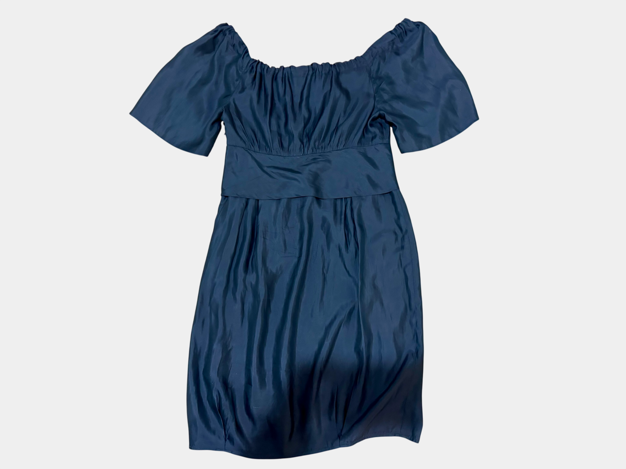 SCANLAN THEODORE Black Silk Dress with Bow Embellishment size M/L