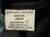 SCANLAN THEODORE Black Silk Dress with Bow Embellishment size M/L