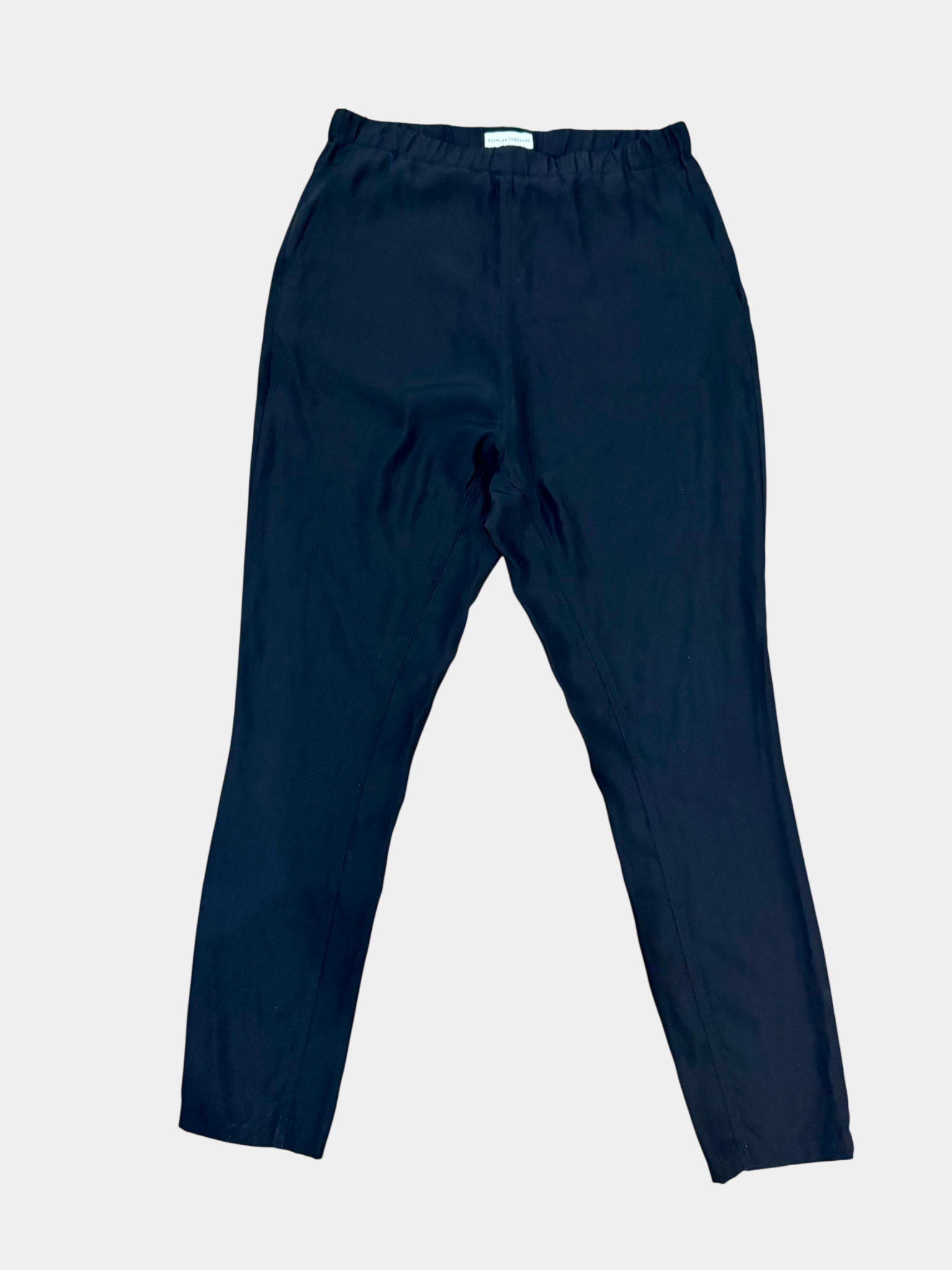 SCANLAN THEODORE Black Silk Casual Dress Pants Size 6