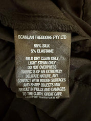SCANLAN THEODORE Black Silk Casual Dress Pants Size 6