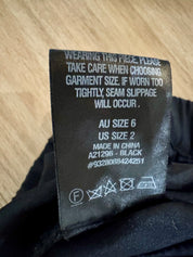 SCANLAN THEODORE Black Silk Casual Dress Pants Size 6