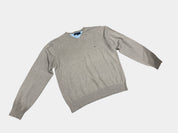 TOMMY HILFIGER Brown Marle Men's V-Neck Jumper Size L