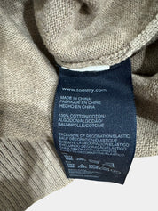 TOMMY HILFIGER Brown Marle Men's V-Neck Jumper Size L