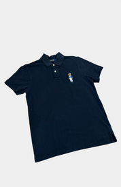 POLO RALPH LAUREN Black Polo Ralph Lauren polo shirt with bear Size L Custom Fit