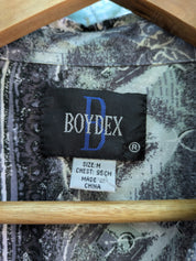 Boydex vintage purple & black party shirt - Size Medium