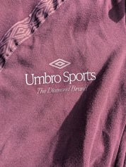 Retro purple Umbro Sports Burgundy track jacket - Size 18