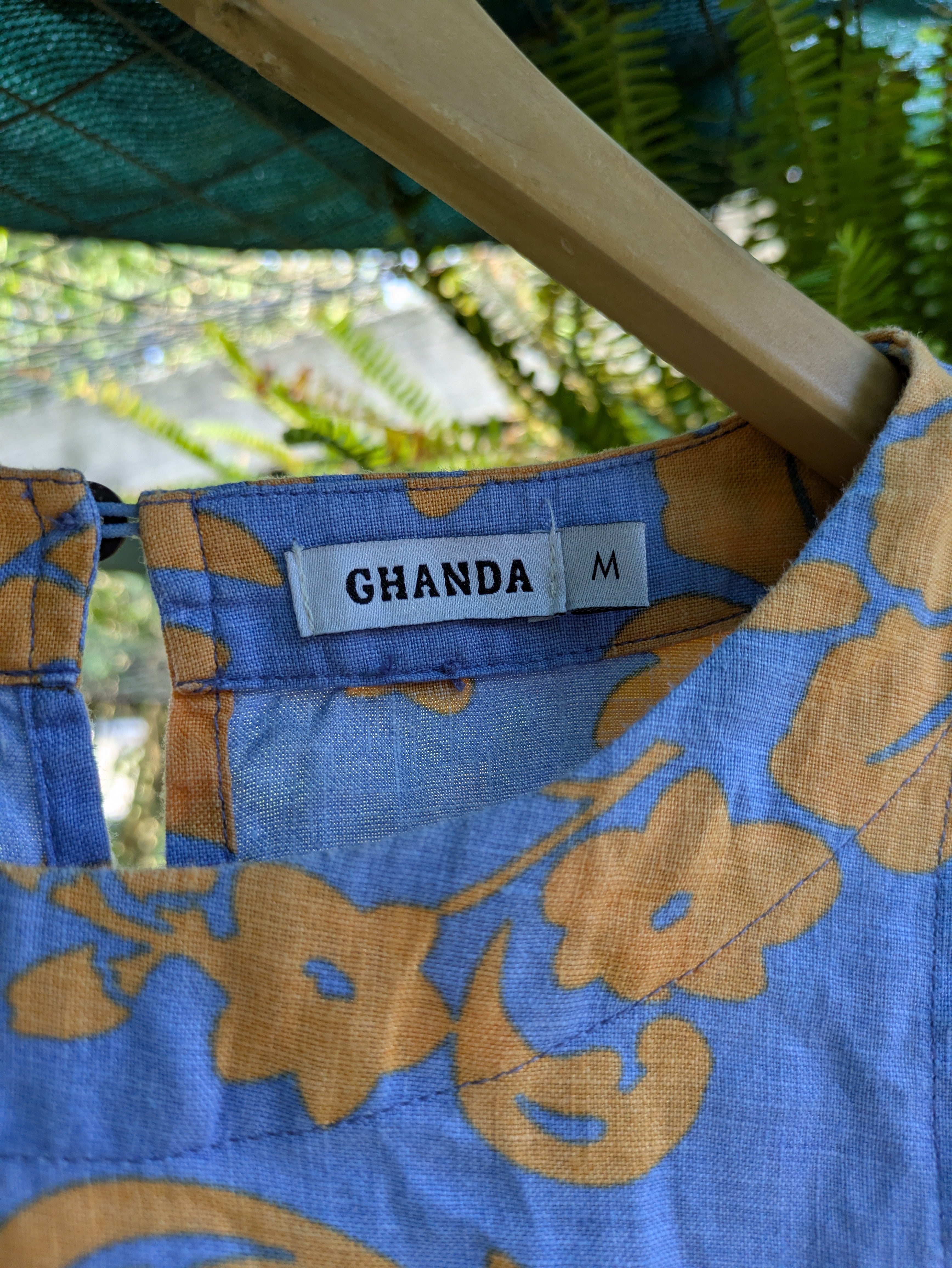 Ghanda blue and orange co-ordinated 2pc - Size Medium