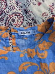 Ghanda blue and orange co-ordinated 2pc - Size Medium