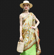 Anyyou 100% Mulberry Silk Coffe Long Scarf Luxury Brand Women Beach Wear Swimwear Pashimina Shawl Foulard
