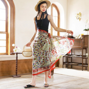Anyyou 100% Mulberry Silk Red Green Long Scarf Luxury Brand Women Beach Shawl Wear Swimwear Pashimina Foulard